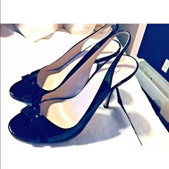 MIU MIU PRADA BLACK STRAPPY SLINGBACKS PUMPS 5.5 - Picture 11 of 11
